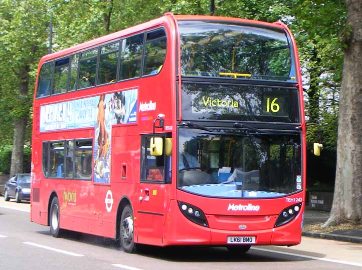 Metroline Alexander Dennis Enviro400H hybrid TEH1242